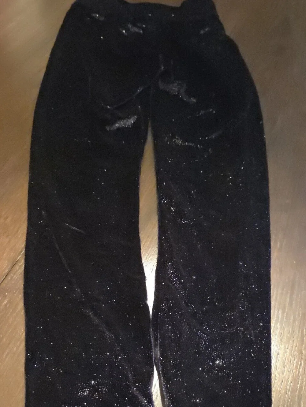 Justice Black Velvet Sparkle Leggings
